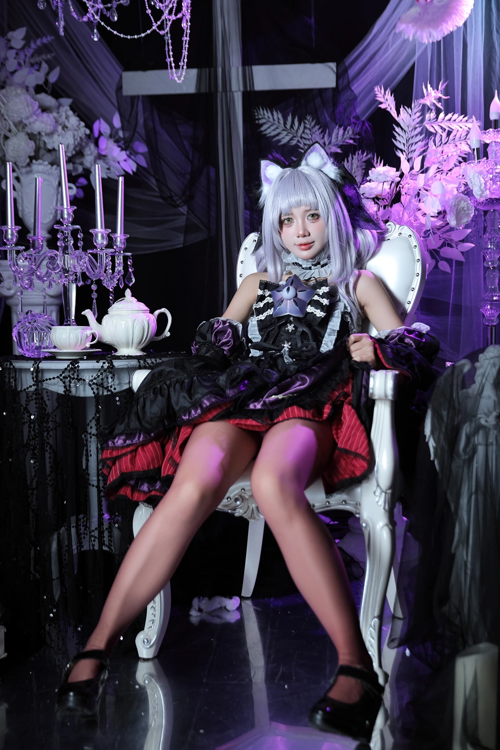 Cosplay PoppaChan – Murasaki Shion Dress Vtuber